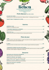 Menu Lichen - Les plats à la carte