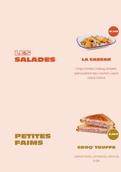 Menu Mitch's - Les salades et petites faims