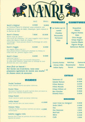 Menu Nanri - La carte