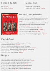 Menu New York - Les formules, menu enfant, burgers...