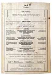 Menu Personne n'est Parfait - menu salé