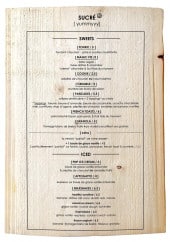 Menu Personne n'est Parfait - menu sucré