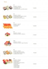 Menu Sushi Chef - Les menus
