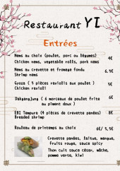 Menu Yi - Les entrées