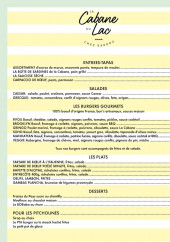 Menu Chez Bardou - La carte