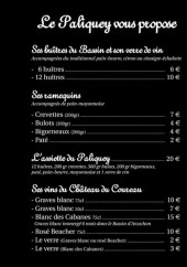 Menu La Cabane du Paliquey - Les huîtres, les ramequins,.....