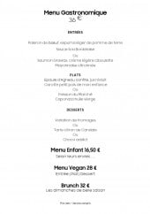 Menu L'Atelier de Candale - Les menus