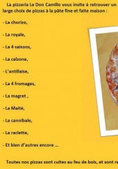 Menu Don Camillo - Les pizzas