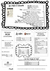 Menu La crêpe'rit - Desserts et boissons