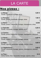 Menu Le 101 - Les pizzas