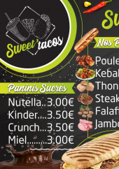 Menu Sweet Tacos - Menu paninis, croustys et desserts