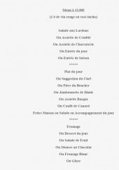 Menu Chez Odette Julien, Karine et David Banquet - Le menu à 13,8€