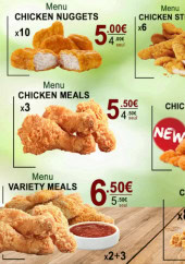 Menu Hfc - Les menus chicken nuggets, menus chicken strips et menus chicken popcorn,...