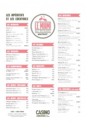 Menu Miami - Les apéritifs, whiskies, champagnes,..