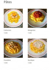 Menu Bonn'Pizza - Les pâtes