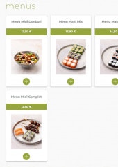 Menu Eat Sushi - Les menus (suite)