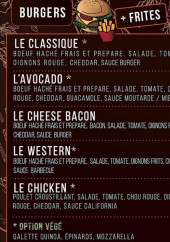 Menu Le Cl3m Lacanau - Les burgers