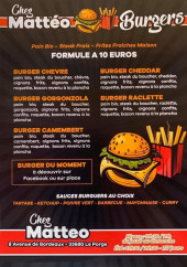 Menu Chez Matteo - Les burgers