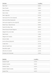 Menu Délices de mondésir - Les entrées et salades