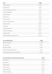 Menu Délices de mondésir - Les plats, accompagnements et spécialités