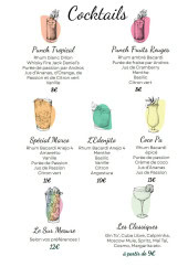 Menu Eden Garden - Les cocktails