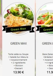 Menu Green sur Mesure - Formules