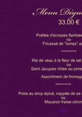 Menu Le Continental - Menu dégustation