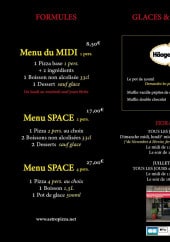 Menu AstropizzA