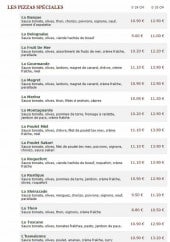 Menu Le Kiosque à Pizzas - Les pizzas spéciales