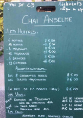 Menu Chai Anselme - Exemple de menu