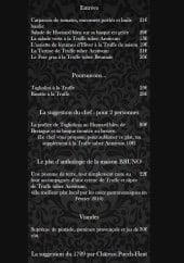 Menu 1789 - Les entrées, viandes et poissons