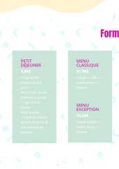 Menu Bloom and Cake's - Les formules