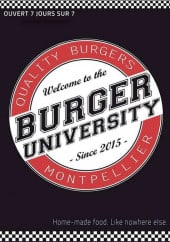 Menu Burger University - Carte et menu Burger University Montpellier