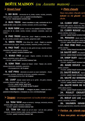 Menu Coco d'Asie - Les plats chaudes, street food et soupes