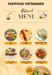 Menu Fast-food vietnamien - Exemple de menu