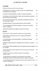 Menu La Factory - Les entrées, plats et menu enfant