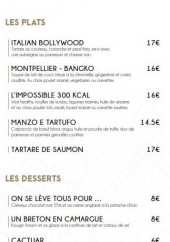 Menu Le Guru - Les plats et desserts