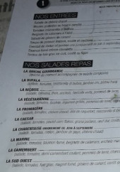 Menu Le Yam's - Les entrées et salades