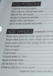 Menu Le Yam's - Les poissons et viandes