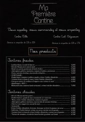 Menu Ma première Cantine - Les tartines 