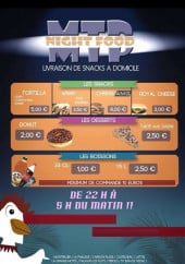 Menu Mtp Night Food - Snacks, desserts et boissons 