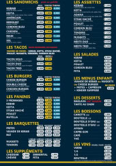 Menu Snack Méditerranée - Les sandwichs, assiettes et tacos,...