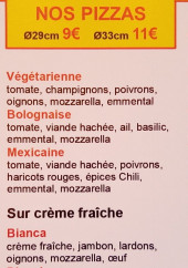 Menu Bip'Bipizza - Les pizzas