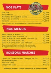 Menu Terrafood - Plats, menus et boissons fraîches 