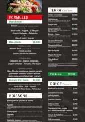 Menu Gusto - Formules, boissons, dolce,...