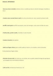Menu La Famourette - Desserts 