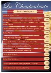 Menu La Choubouloute - Crêpes