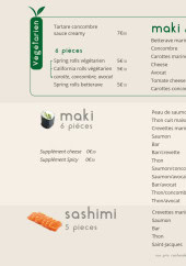 Menu Sushi by Les Caves Gourmandes - Les végétariens