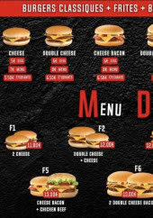 Menu F7 Burgers & Tacos - Les burgers et menu double