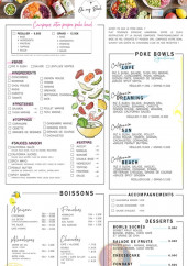 Menu Oh my bowl - La carte